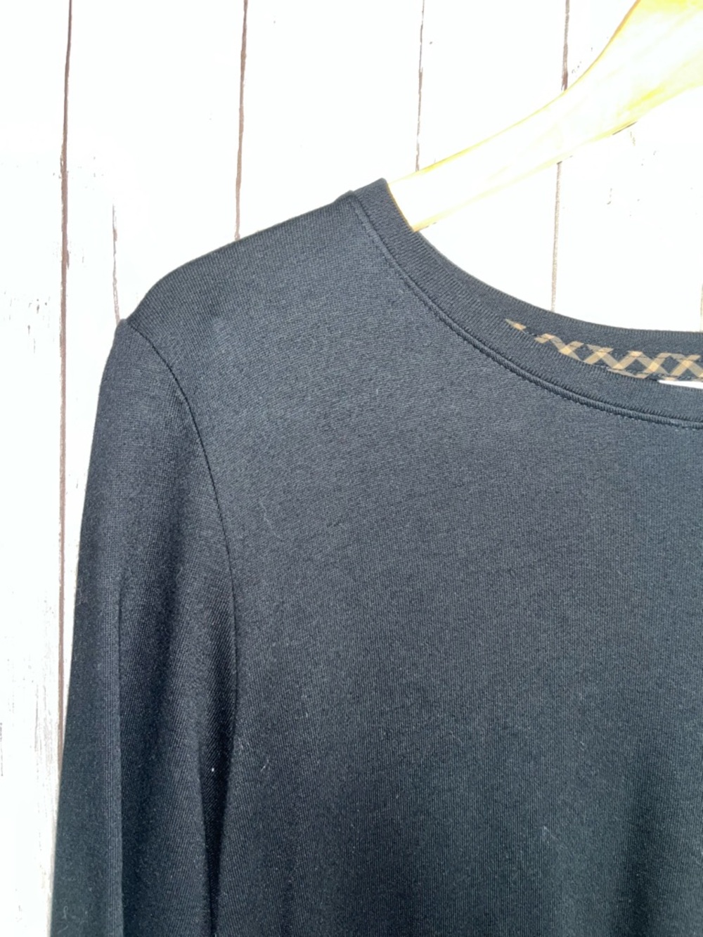 J Jill Dress Womens L Tall Midi Black Mixed Media Long Sleeve Casual Comfortable - Picture 3 of 4